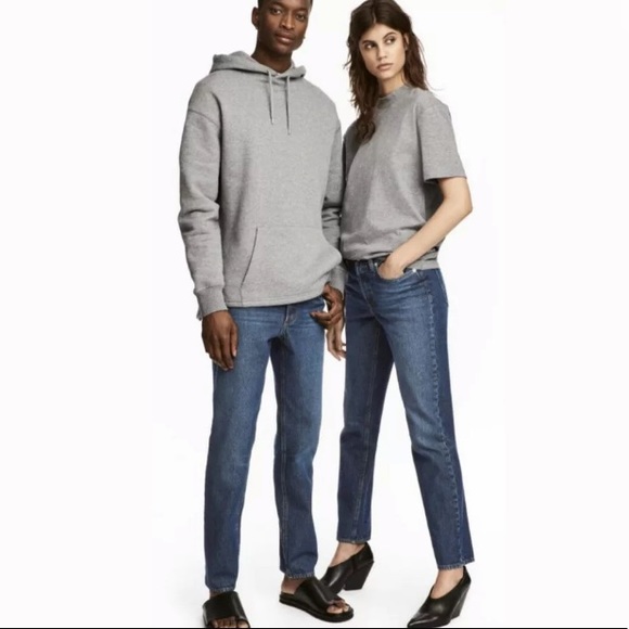 H&M Uni Jean 2 Unisex Jeans Dark Denim - Picture 7 of 7